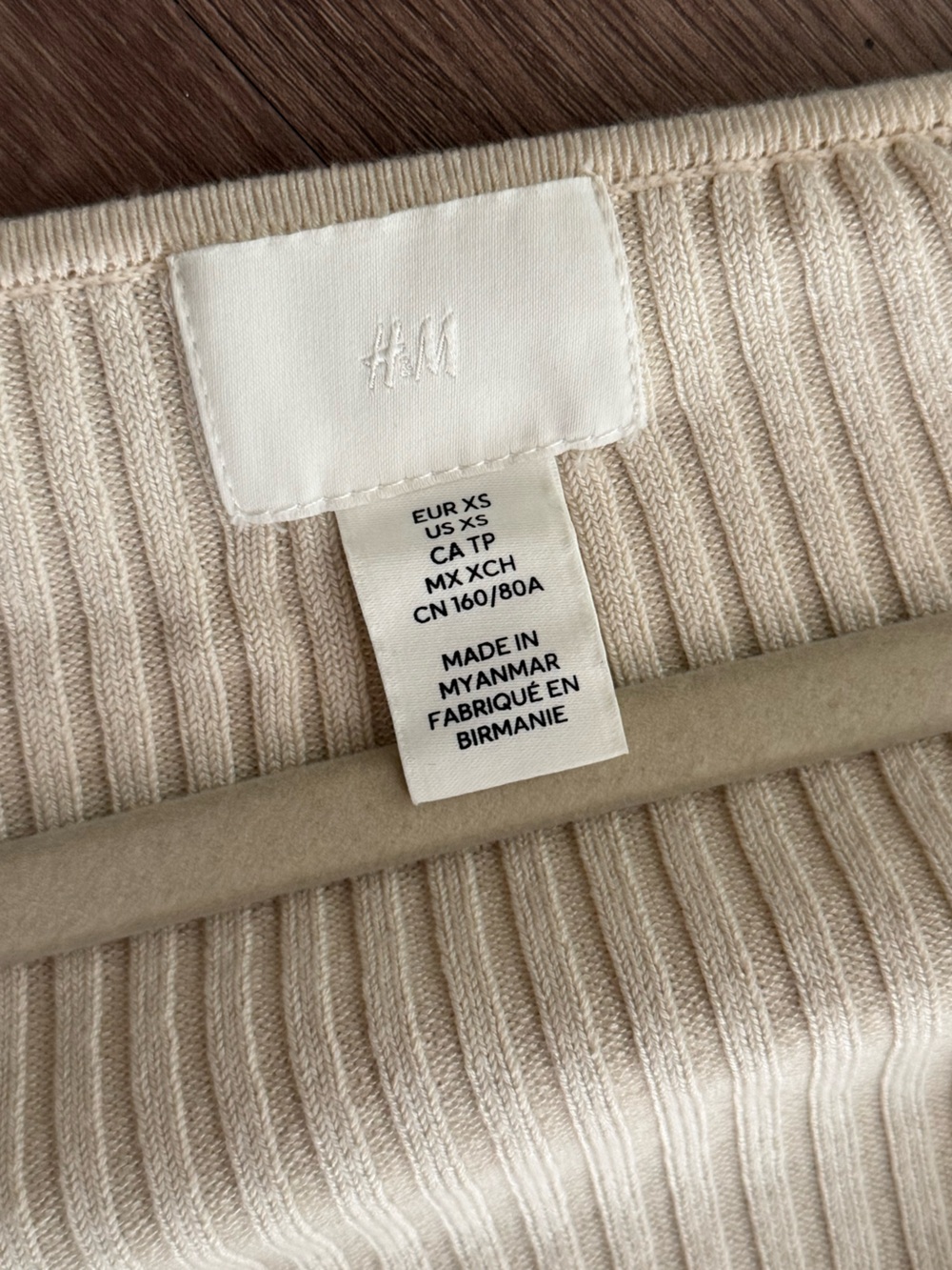 H&M Cream Ribbed Dress - Picture 4 of 4